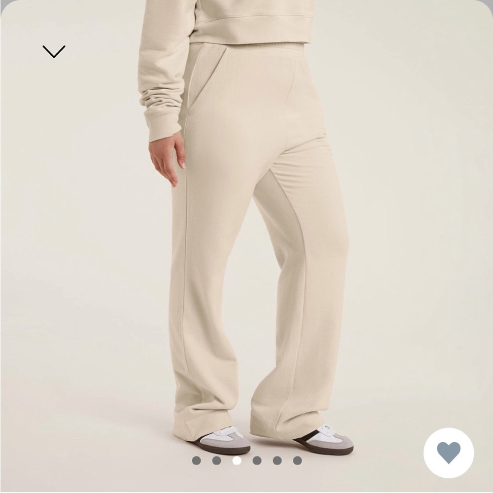 Nuuds Wideleg Sweatpants in Bone XS